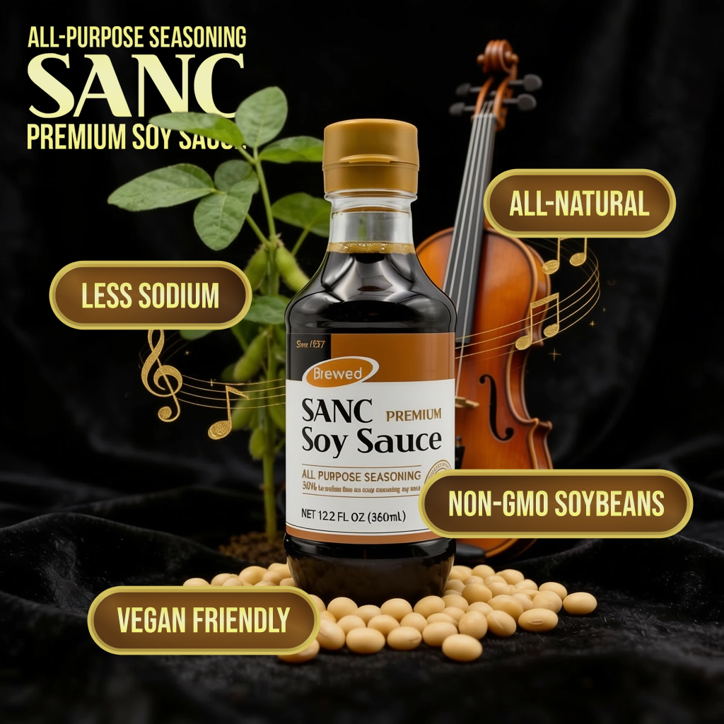 Upgraded Premium All-Purpose Less Sodium Soy Sauce, 12.2 Fl Oz